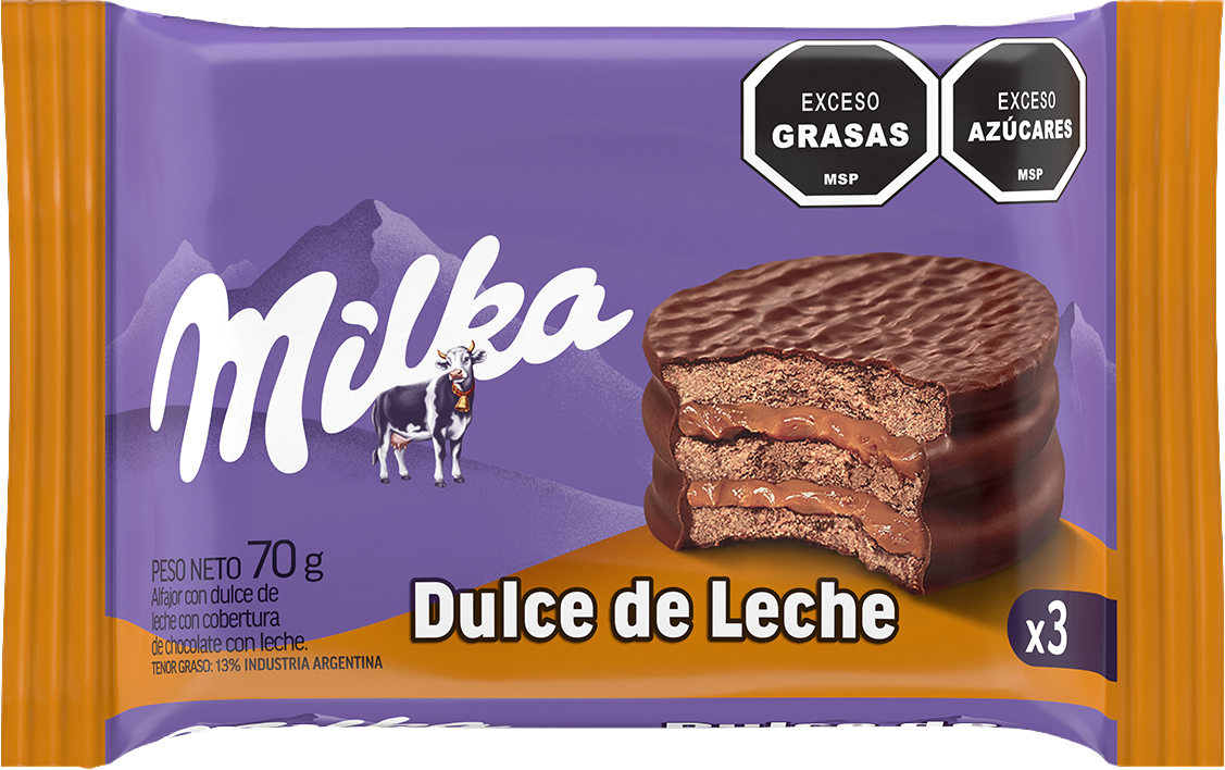 Alfajor Milka Triple Dulce de Leche 70g - Nerilan Uruguay